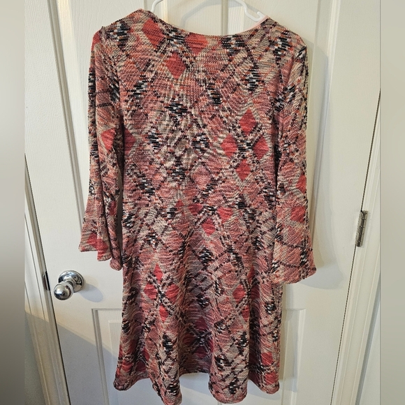 Maeve Anthropologie Erina knit short dress with 3/4 length bell sleeve Size M - Picture 5 of 6